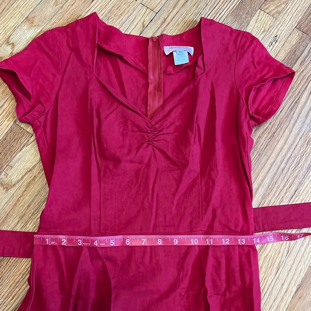 Rockabilly Fit and Flare Red Dress with Matching Belt